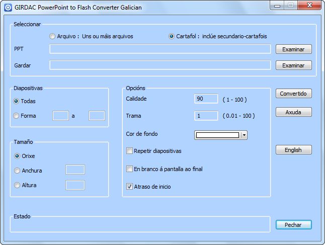 PowerPoint to Flash Converter in Galician