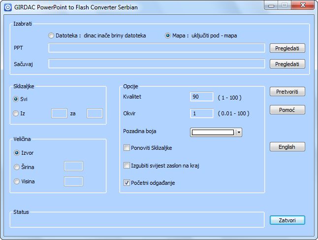 PowerPoint to Flash Converter in Serbian