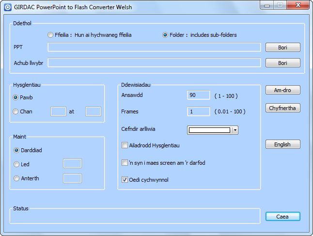 PowerPoint to Flash Converter in Welsh