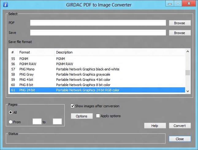 PDF to Image Converter in Windows-10-Black style