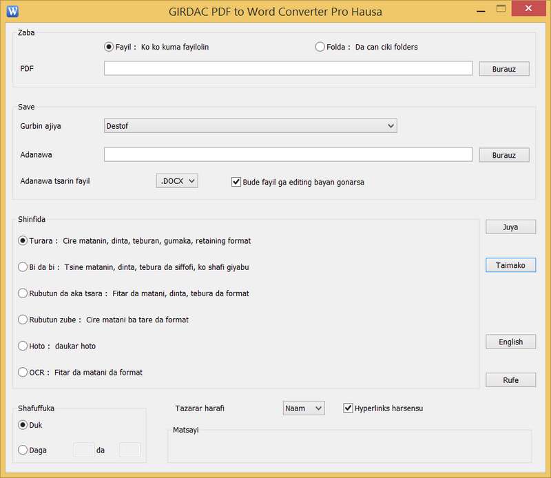 PDF to Word Converter Pro in Hausa
