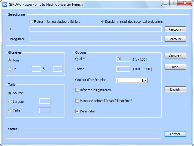 PowerPoint to Flash Converter in French