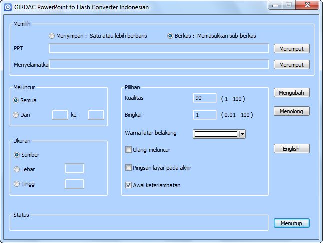 PowerPoint to Flash Converter in Indonesian