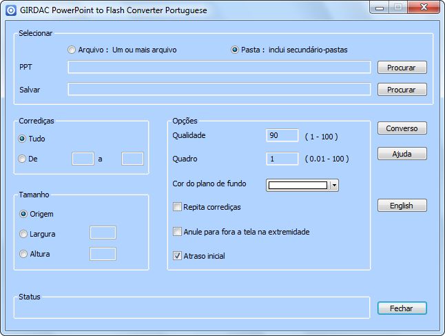 PowerPoint to Flash Converter in Portuguese