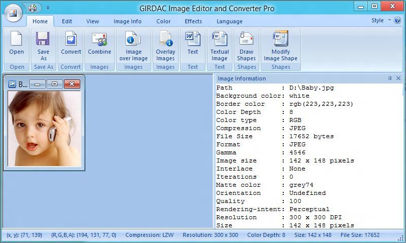 Image Editor and Converter Pro in Windows-10-Blue style