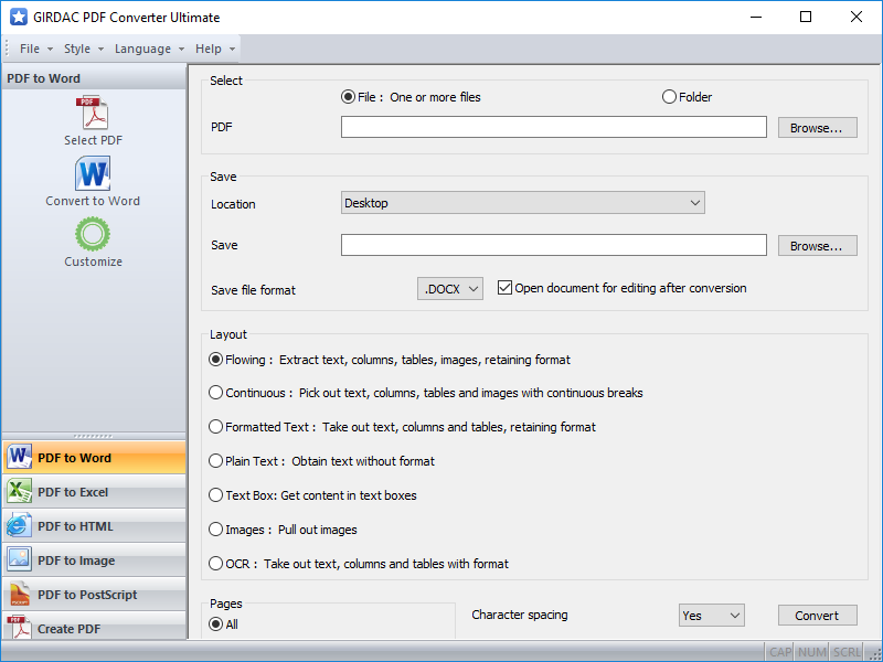 PDF Converter Ultimate in Windows-10-Silver style