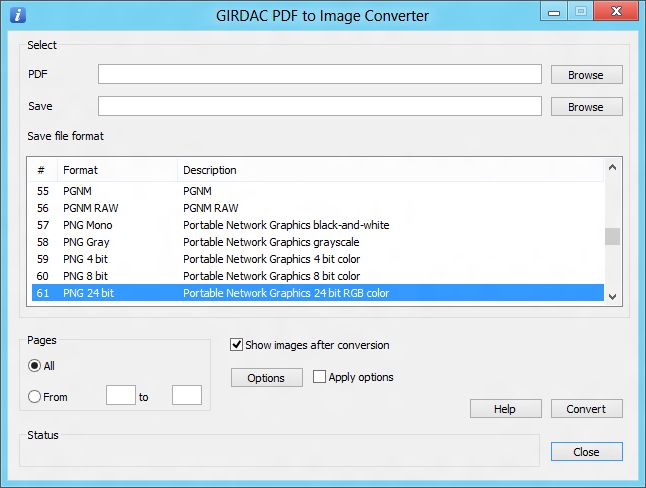 PDF to Image Converter in Windows-10-Silver style